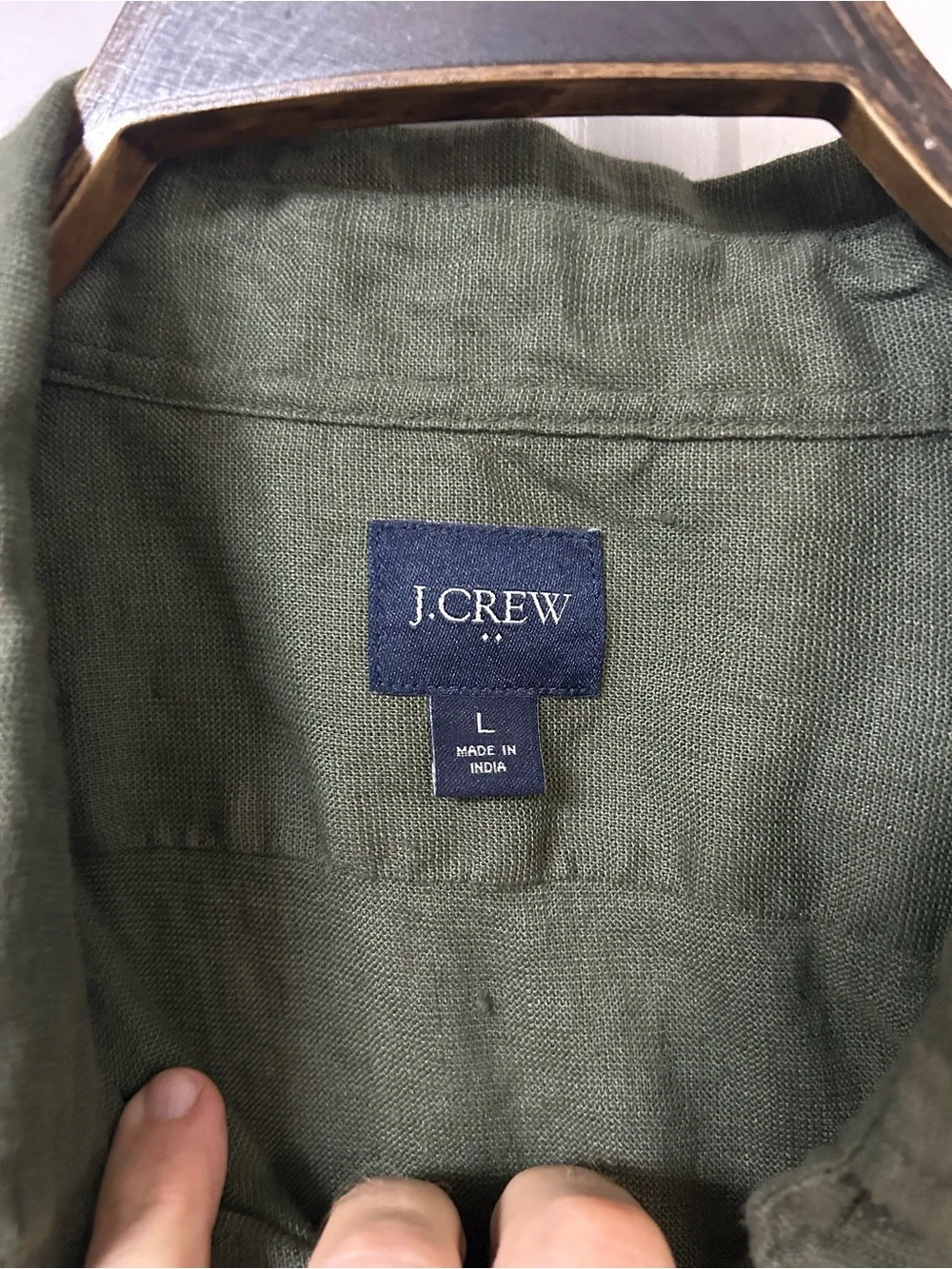 J. Crew Men's Short-Sleeve Button-Down Shirt in Olive